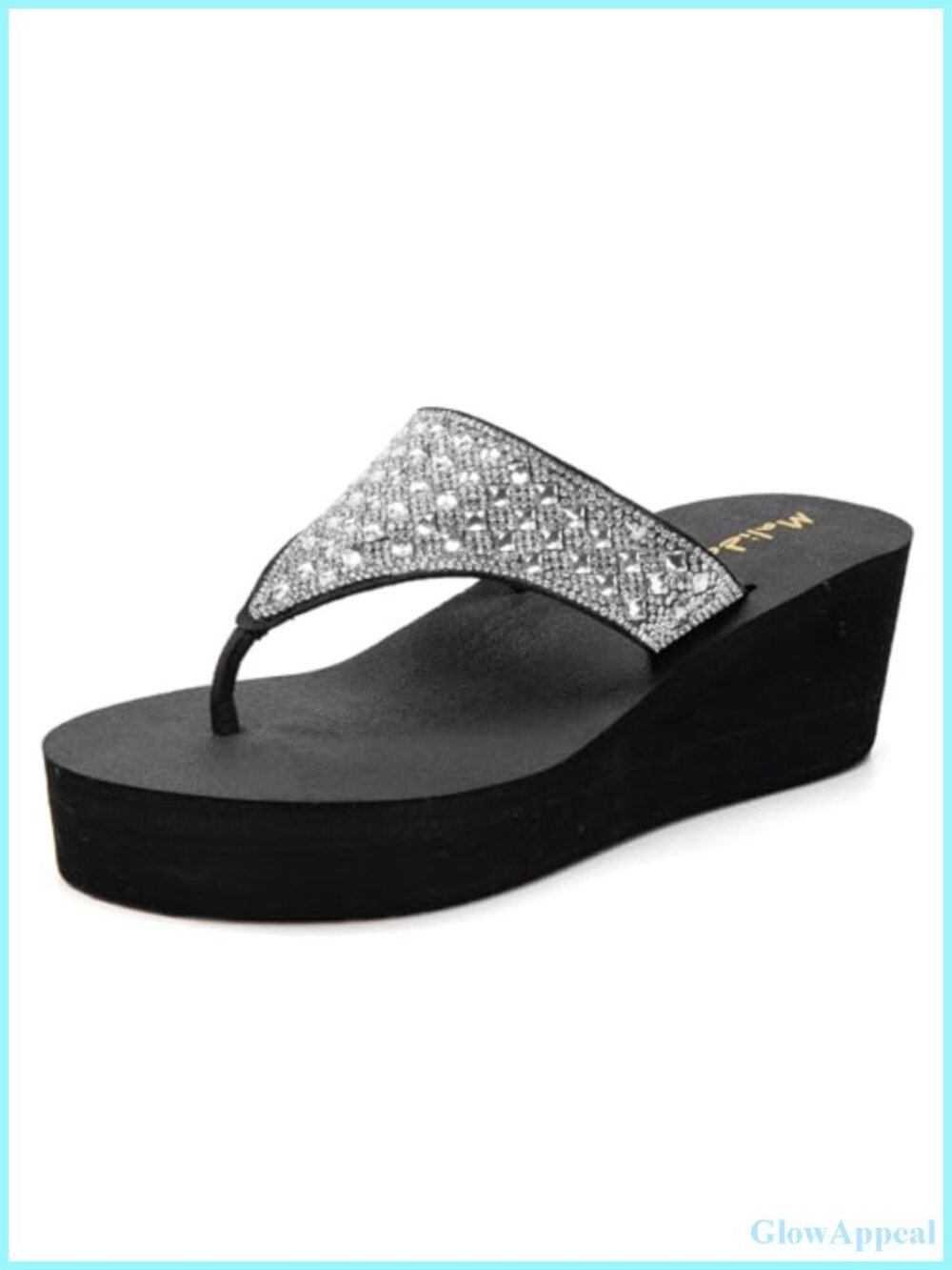 MALIDA Womens Wedge Arch Support Flip Flops Memory Foam Thong Sandals